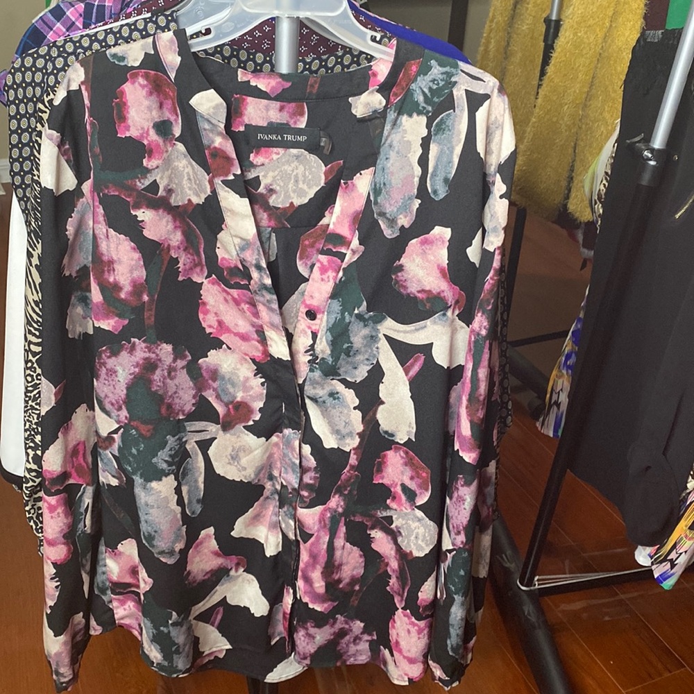 Floral button down blouse